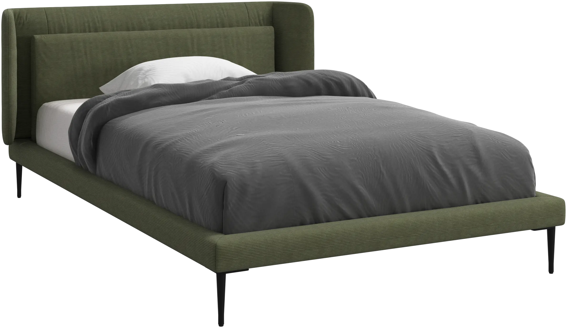 BoConcept (Mezzo カスタムオーダー ベッド )セット Boconcept 総レザー 定価50万 MEZZO マットレス付 ベッド下収納